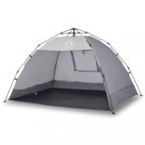 Cort camping 2 persoane gri impermeabil setare rapida