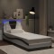 vidaXL Cadru de pat Viana cu LED fără saltea alb/negru 90x200 cm 3214000