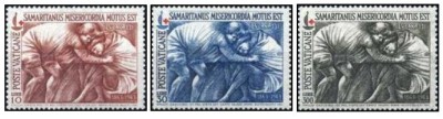 Vatican 1964 - crucea rosie, serie neuzata foto