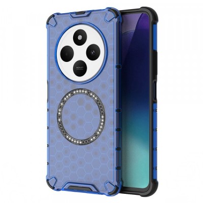 Husa MagSafe pentru Xiaomi Poco C75 / Redmi 14C, Techsuit, HoneyComb Shield, Albastra foto