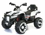 Cumpara ieftin ATV electric pentru 2 copii Kinderauto SuperOffroad V2 4x4 180W 12V 12Ah premium, alb