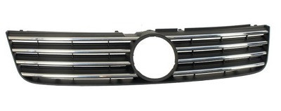 Grila radiator VW Passat, Sedan+Combi (B5 (3B)), 1997-2000, negru, 954805-1, cu ornament cromat foto