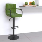 vidaXL Scaun de bar, verde deschis, catifea 334650
