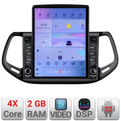 Navigatie JEEP COMPASS 2017 Manual K-732 ecran tip TESLA 9.7&quot; cu Android Radio Bluetooth Internet GPS WIFI 2+32 DSP Qu CarStore Technology