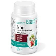 Noni Extract cu Vitamina C Naturala Rotta Natura 30cpr Cod: 28241 foto