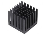 Radiator Extrudat cu Aripioare BGA Negru 29x29mm