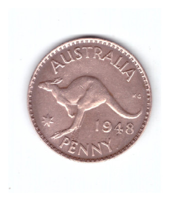 Moneda Australia 1 penny 1948, cu punct dupa PENNY, stare buna, curata foto
