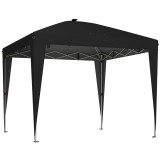 Outsunny Gazebo 3x3 m Pliabil Pop Up cu &Icirc;nălțime Reglabilă, UV50+, Gazebo de Grădină cu Lumină Centrală și USB, Telecomandă, Geantă de Transport, pent