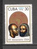 Cuba.1978 Posta aeriana-15 ani uniunea ptr. unitate africana SC.622