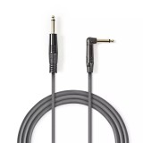 Cablu audio Jack mono 6.35 mm tata - 6.35 mm tata cotit 5m gri NEDIS