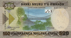 RWANDA RUANDA ? bancnota ? 500 Francs ? 2019 ? UNC ? necirculata foto