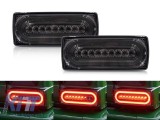 Set de stopuri LED dinamice de tuning potrivit pentru Mercedes G-Class W463 1999-2018 cu baza fumurie, stanga si dreapta Performance AutoTuning