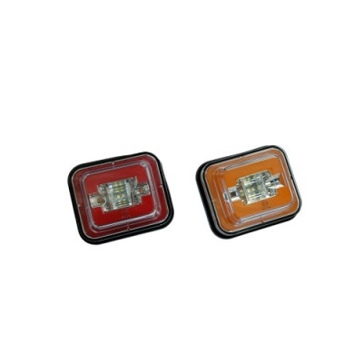 Lampa 24 LED SMD pozitie si semnalizare Lumina Alb stroboscopic / Rosu 12V-24V Cod: 4024A-1 Automotive TrustedCars foto
