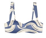 Cumpara ieftin Sutien de baie pentru femei Triumph Summer Allure DP Bikini Top, alb albastru, 38F - OUTLET