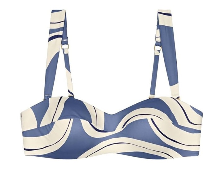 Sutien de baie pentru femei Triumph Summer Allure DP Bikini Top, alb albastru, 38F - OUTLET