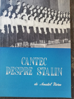 Partitura, Cantec despre Stalin de Anatol Vieru, Ed. Confederatia Gen. a Muncii foto