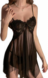 Set de lenjerie sexy, erotic de femei NEEMOSI Babydoll, negru - NOU