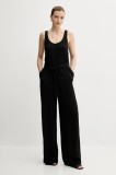 Armani Exchange salopetă culoarea negru, cu decolteu rotund, XW000210 AF12742