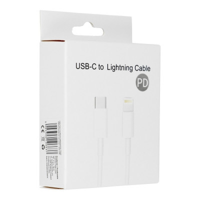Cablu Date &amp;amp; Incarcare Tip C - Lightning 3A (Alb) 1 Metru C291 (BOX) foto