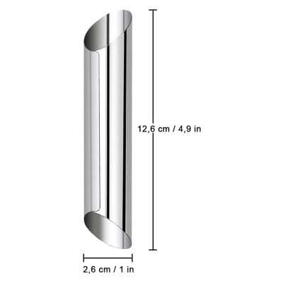 Set 5 forme pentru cannoli, 12.6 cm, inox, argintiu foto