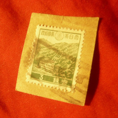 Timbru pe fragment Japonia 1937 - Peisaj , val. 3s , stampilat