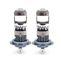 Set 2 becuri auto LED cu lupa, H7, 150W, 12V, 6500K, Canbus, fara eroare, +300%, BZRSH
