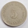 Germania, 5 Pfennig 1900, Wilhelm II, Europa