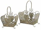 Set doua cosuri din fier forjat antik green WK037