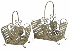 Set doua cosuri din fier forjat antik green WK037