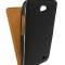 Husa flip neagra (interior bej) pentru Allview A5 Duo