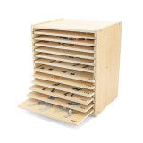 Set 12 puzzle-uri Montessori cu raft de depozitare, Viga