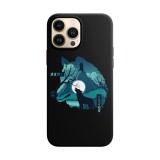 Husa compatibila cu Apple iPhone 14 Pro model Growling Wolf, Silicon, TPU, Viceversa