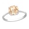 Inel argint, Solitaire cu cristale Zirconiu, Marimea 52, A4S38272
