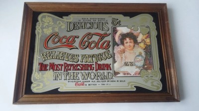 RECLAMA COCA COLA ,FOARTE VECHE , ANII 70 .STARE FOARTE BUNA . foto