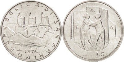 San Marino 1976 - 5 lire UNC foto