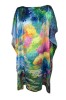 Rochie Poncho Dama L Mov Verde One Size Dacali Matase Vascoza Vara Lejera Midi