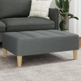VidaXL Taburet, gri &icirc;nchis, 77x55x31 cm, material textil