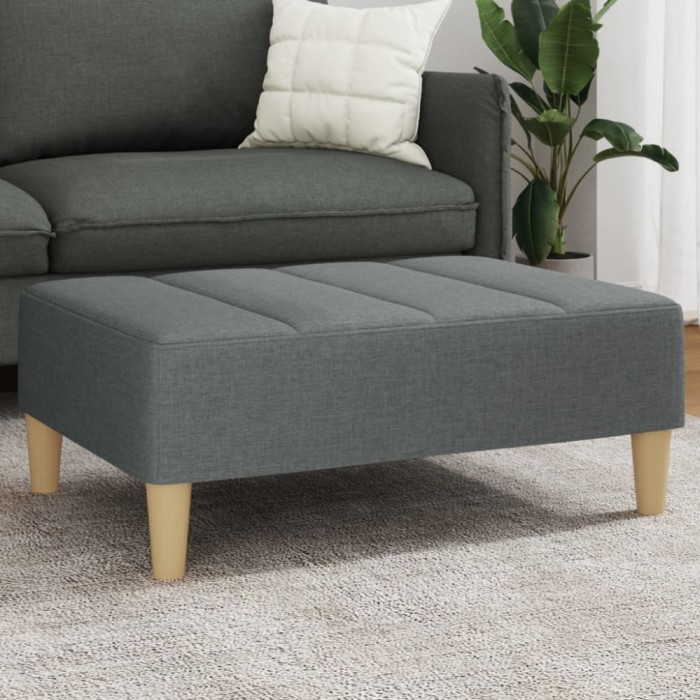 vidaXL Taburet, gri &icirc;nchis, 77x55x31 cm, material textil 4007390