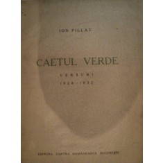 CAIETUL VERDE VERSURI -ION PILLAT 1928-1932