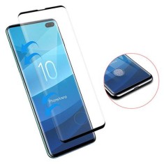 Folie protectie de sticla 9H, sticla securizata pentru Samsung Galaxy S10 Plus/S10+, Negru