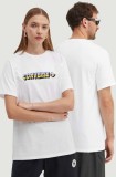 Converse tricou din bumbac culoarea alb, cu imprimeu, 10026416-A02