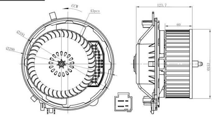 NRF 34283 Ventilator, habitaclu