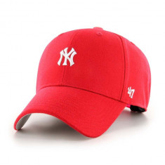 47brand șapcă de baseball din bumbac MLB New York Yankees culoarea rosu, cu imprimeu, B-BRMPS17WBP-RD