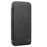 Husa pentru iphone 16 - nillkin qin prop leather case - black