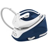 Statie de calcat cu abur Tefal Express Essential SV6116E0, 2200W, abur variabil 0-120 g/min, jet de abur 270 g/min, 1.4l, talpa ceramica, alb &amp; albast