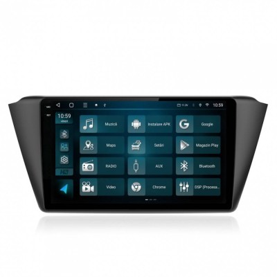 Navigatie 2K Skoda Fabia (2015+) 8GB RAM Android 13 Octacore Slot Sim 4G DSP GPS Wi-FI Carplay Android Auto USB Bluetooth Waze Touchscreen 9.5 Inch foto