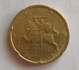 Moneda 20 eurocent Lituania 2015