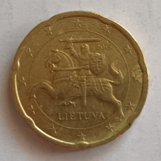 Moneda 20 eurocent Lituania 2015