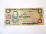 Jamaica 2 Dollars 1976 bancnota din imagini