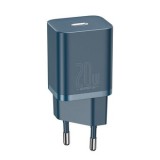 INCARCATOR retea Baseus Super Si, Quick Charge 20W, 1 x USB Type-C 5V/3A, albastru &quot;CCSUP-B03&quot; (timbru verde 0.18 lei) - 6953156230019